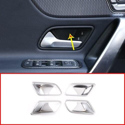 ABS Chrome For Mercedes benz A Class W177 2019 Car Interior Door Bowl Cover Trim Accessories 4pcs
