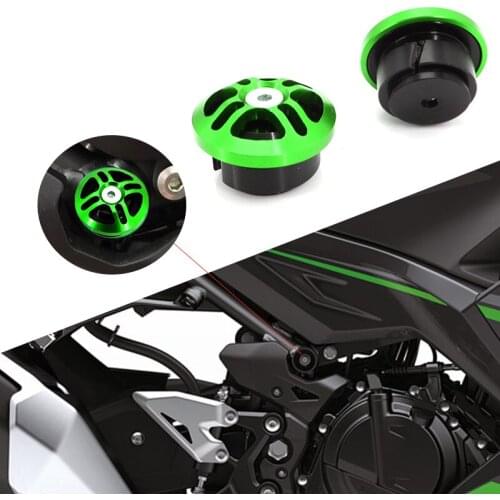 For Kawasaki Ninja 400 250 Z400 Accessories CNC Frame Decorative Cover Hole Plug Cap Swingarm Ninja400 Ninja250 2018 2019 2020