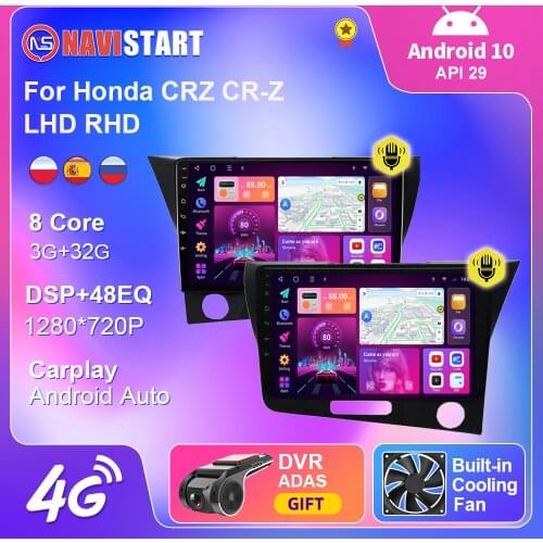 Android 10 For Honda CRZ CR-Z 2010-2016 Car Radio Multimedia 4G WIFI Player GPS Navigation Android Auto Carplay 2 din No DVD