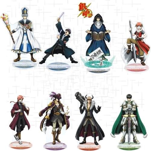 Anime GINTAMA Sakata Gintoki Shimura Shinpachi Kagura Acrylic Stand Figure Display Model Plate Cosplay Desktop Decor Cartoon Toy