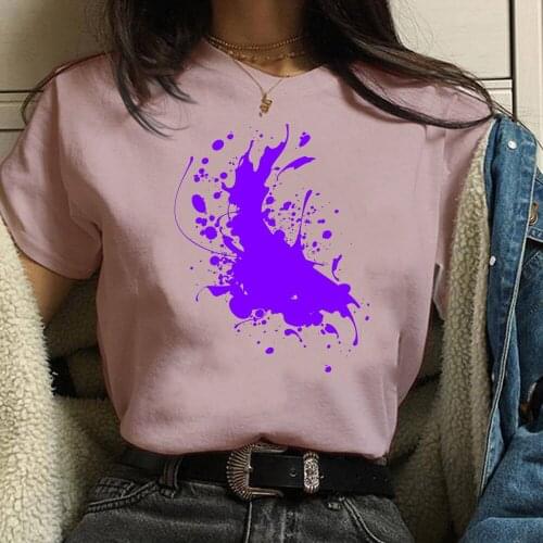 Color Harajuku T Shirt Women Short Sleeve O Neck Loose Tshirt 2021 Summer Tee Tops Short Sleeve Female TX8161