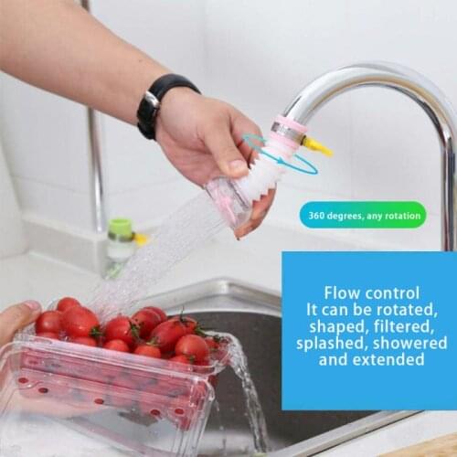 Kitchen Faucet Filter Telescopic Sprinkler Tap Water Filter Rotating Splash Sprinkler Household Water Saver