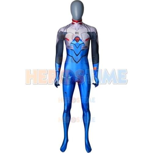 Ikari Shinji Cosplay Costume Adults Kids EVA 3.0 Shinji Plugsuit Superhero Halloween Bodysuit Zentai Second Skin Suit