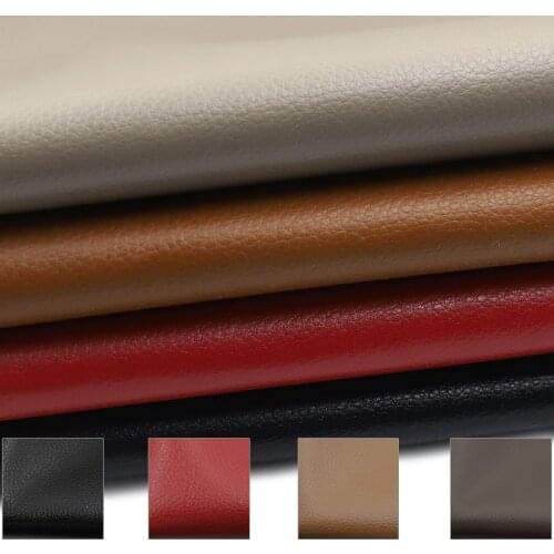 Litchi PU Leatherette Faux Leather Fabric Synthetic For Sewing Bow Bag Brooches Sofa Car DIY Hademade Material 50x68CM