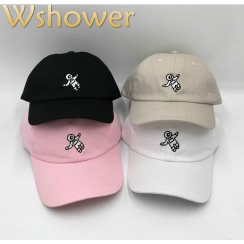 Cotton adjustable astronaut dad hat for women casual man embroidered baseball cap hip hop summer snapback hat