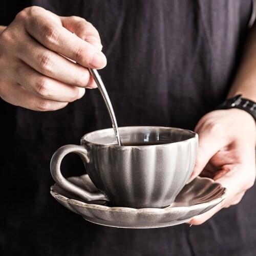 ANTOWALL Nordic personality ceramic coffee cup and saucer set milk cup afternoon tea breakfast cup