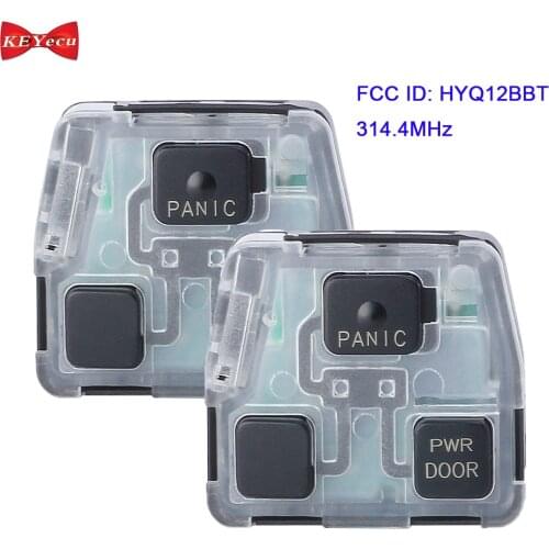 KEYECU 2pcs for Lexus RX330 RX350 RX400h Remote Car Key Fob Control Board 3 Button 314.4MHz HYQ12BBT