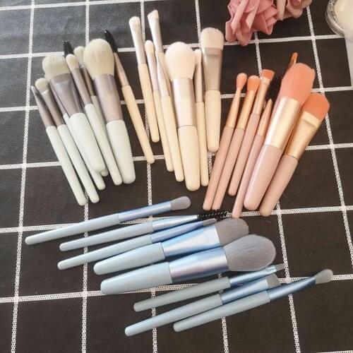 8Pcs/Set Makeup Brush Skin-friendly Super Soft Bristles Artificial Fiber Eyebrow Cosmetic Brush for Women