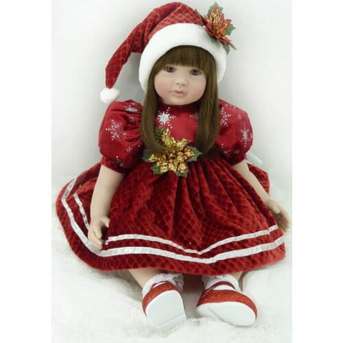 22inch Reborn Baby Dolls Babies Lifelike Silicone Dolls Kid Play House Playmate Toy Children New Year Christmas Decorations Gift