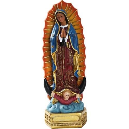Mexico Our Lady Guadalupe Religious Statue Virgin Mary Resin Decor Catholic Christian Religious Gifts Home Decoration Ornaments