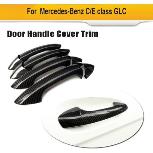 Carbon Fiber CarDoor Handle Cover Trim For Mercedes-Benz A B C E S Class W204 C204 W205 C205 W207 W213 W218 All Car Non G class