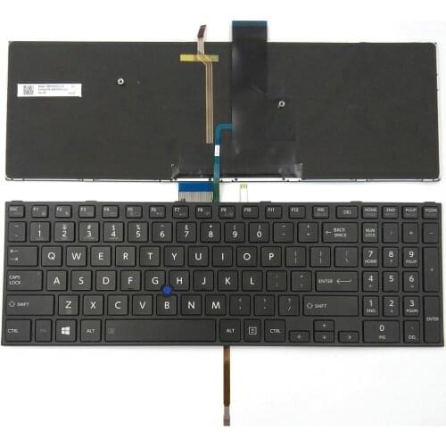New For Toshiba Tecra Z50-C A50-C C50-C Z50-C1550 Series Laptop Keyboard US Black With Backlit & With Pointing Stick (Pointer)