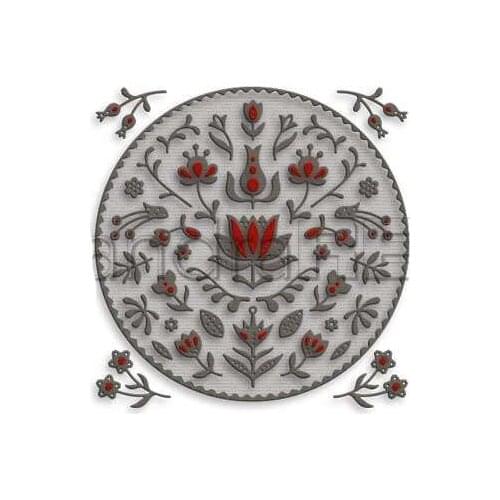 New Floraler Folk Art Kreis Metal Cutting Dies Stencils for DIY Scrapbooking Album Stamp Make Paper Card Embossing New Die Cut