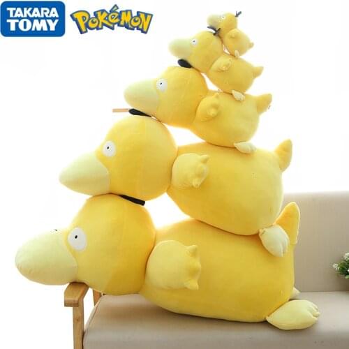 Genuine Pokémon Anime Cartoon Character Plush Toy Doll Psyduck Pillow Cute Plush Stuffed Yellow Duck Pillow Pokémon Chil Xmax Gi