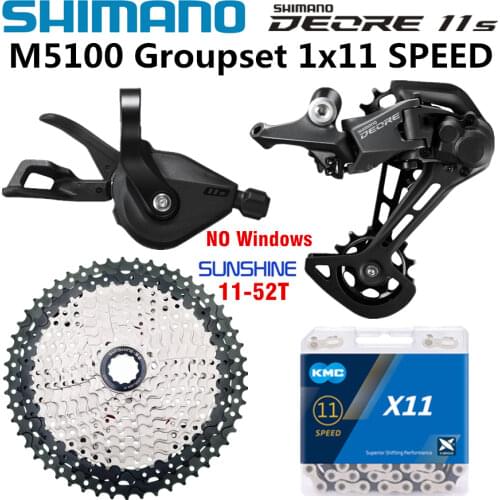 SHIMANO DEORE M5100 Groupset MTB Mountain Bike Groupset 1x11-Speed SUNSHINE 11-46T 11-50T M5100 Rear Derailleur Shift Lever
