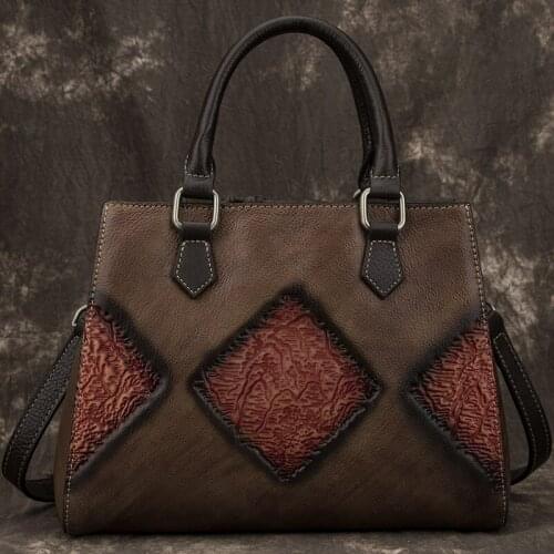 Luxury Handbags Women Bags Designer Retro Tote Bag Ladies Vintage Genuine Leather Handbag Female Shopping Messenger Shoulder Bag