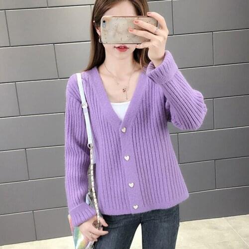 Spring Autumn Style Women knitted Cardigan Crop Tops Lady Casual Long Sleeve Knitted Outwear Cardigan Sweater ZZ1065