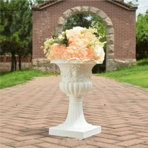 Wedding Props White Gold Roman Columns Artificial Flower Ball Centerpieces Stand Road Lead Pots Party Event Stage Display Shelf