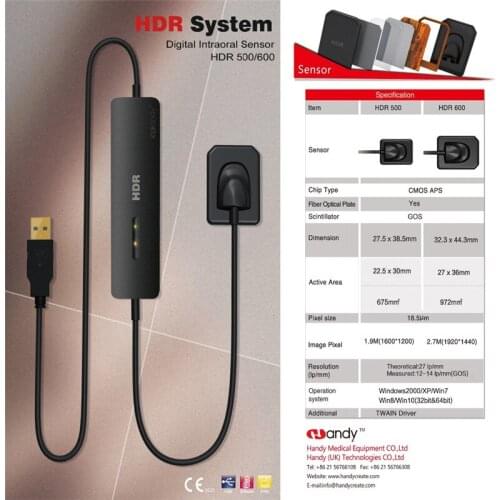 Handy HDR600 Dental X Ray Sensor Unit Digital Intraoral RVG Sensor With Veterinarian Software