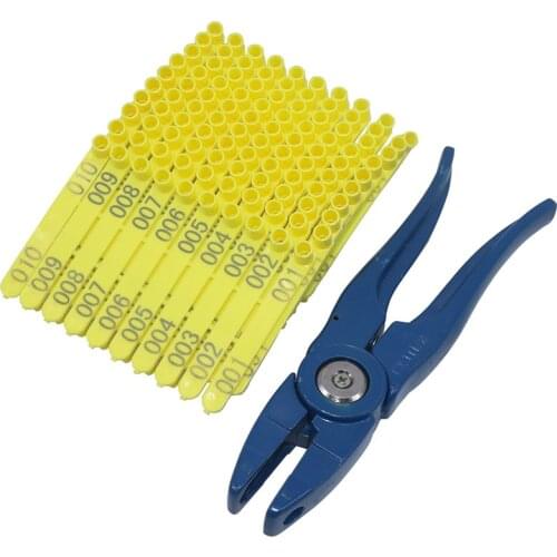 Livestock Ear tag Clamp Animal Blue Metal Earring Pliers Pig Cattle Sheep Rabbit Identification Breeding And Management Tools