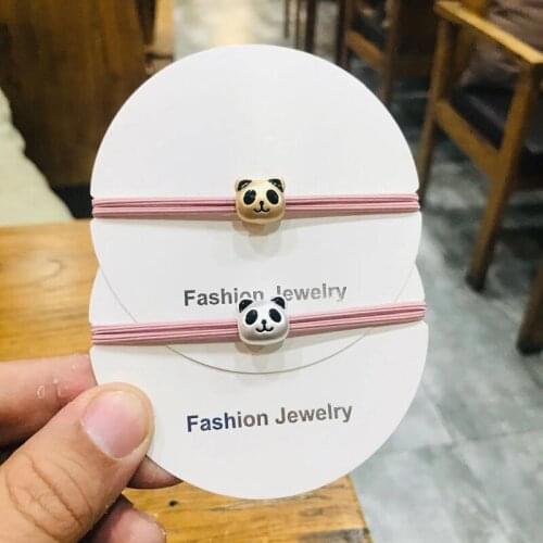 High Quality Hot Selling Fashion New Arrival Fresh Sweet Alloy Panda Hair Band Lovely Women Girls Hair Rope Hair Rings Headpiece