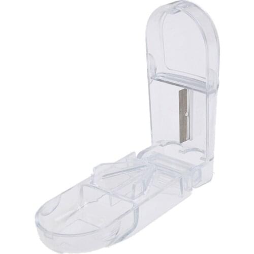 1PCS Mini Pill Cutter Medicine Box Pill Crusher Grinder Splitter Tablet Cutter Divider Storage Case Pill Box Pill Cases