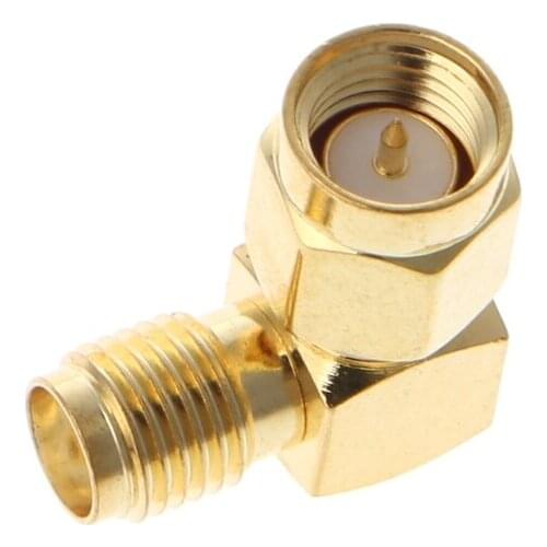 1Pc SMA Male To SMA Female Right Angle 90 Degrees RF Coaxial Connector Adapter
