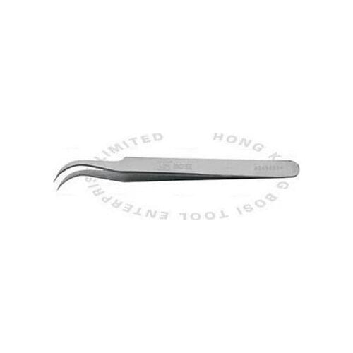 120 9 2mm Stainless Steel Special Bened Head Tweezer Silver Tone