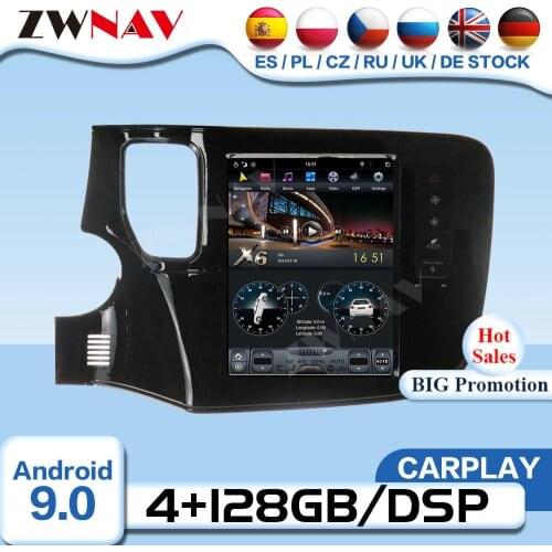 128G Tesla Screen Android 9 Video Player For Mitsubishi Outlander 2014 2015 2016 2017 2018 Radio Receiver Audio Stereo Head Unit