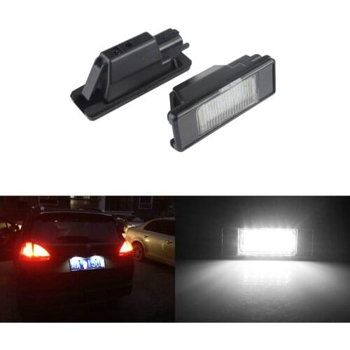 ANGRONG 2x LED Licence Number Plate Light Canbus For Citron Berlingo C2 C3 C4 C5 C6 C8 DS3
