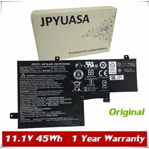 7XINbox 11.1V 45Wh 4050mAh Original AP16J8K 3ICP6/55/90 Laptop Battery For ACER C731 Series AP16J8K 3ICP6/55/90