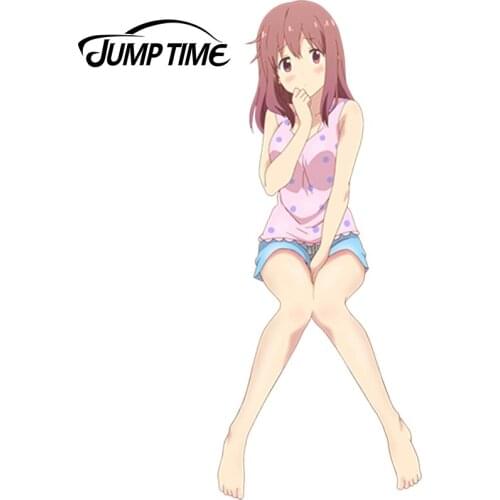 JumpTime 13cm x 5.3cm Kawii Girl Takayama Haruka Graphics Anime Sakura Trick Sexy Lovely Girl Vinyl Car Bumper Windows Decal