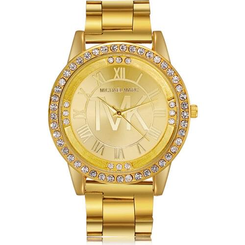 Top Brand Luxury Rose gold Women Watches Fashion Crystal Quartz Watch Dress Ladies Stainless Steel Clock Couple gift relogio