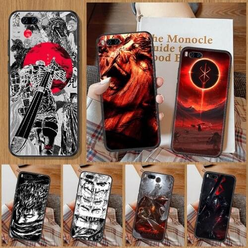 Anime Berserk Guts Phone Case For Xiaomi Mi Note 8 9 10 11 9T 10T A3 Lite Pro Ultra black painting waterproof fashion cover