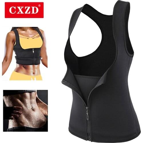 CXZD 2020 New Sweat Sauna Body Shapers Vest Waist Trainer Slimming Vest Shapewear Weight Loss Waist Shaper Corset