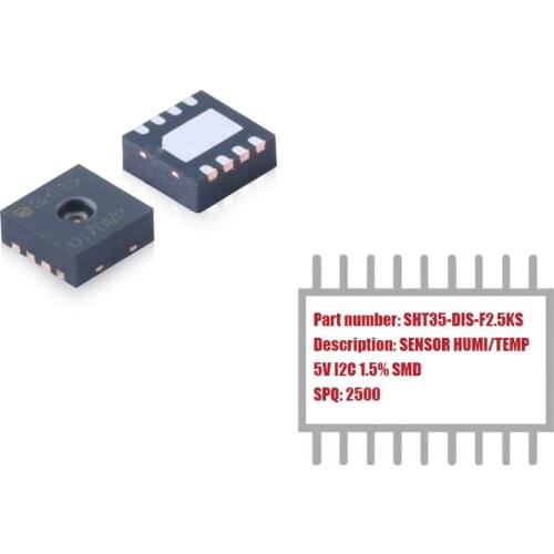 My Group Asia 2500PCS SHT35-DIS-F2.5KS Surface Mount HUMI/TEMP 5V I2C 1.5% SMD Humidity Temperature Sensor in Stock