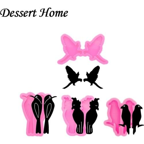 DY1031 Bird head Earrings Molds Silicone Mold to Make Crafts with Epoxy, Fondant Chocolate Sugar Craft Molds DIY Cake Moulds