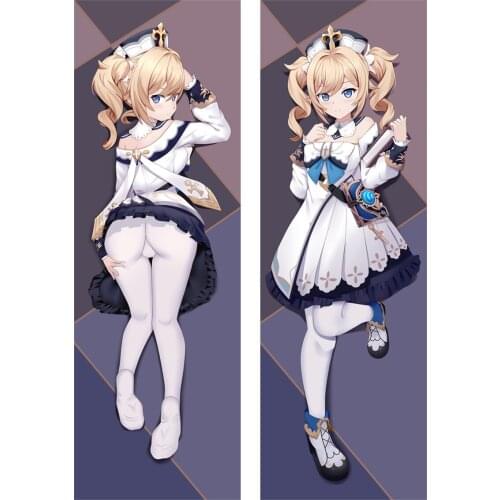 Game Genshin Impact Barbara Gunnhildr Cosplay Dakimakura Pillow Case Anime Cartoon Kawaii Accessories Props