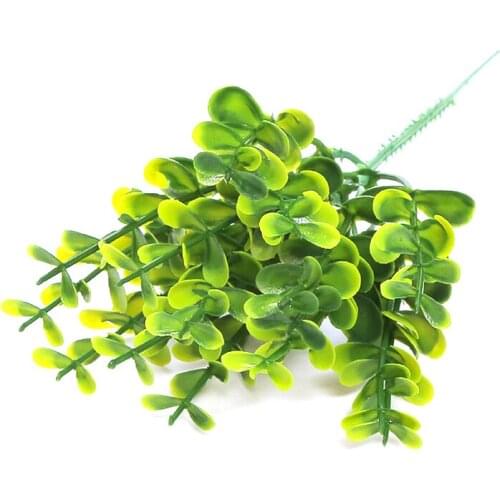Artificial Plants Green Grass Plastic Flower Artificial green grass Desktop Decor Grass for Garden Outdoor Decoration Fake Plant