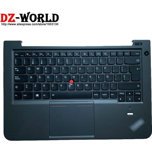 ES Spanish Backlit Keyboard with Shell C Cover Palmrest Upper Case and Touchpad for Lenovo Thinkpad S3 S431 S440 Laptop 04X1002