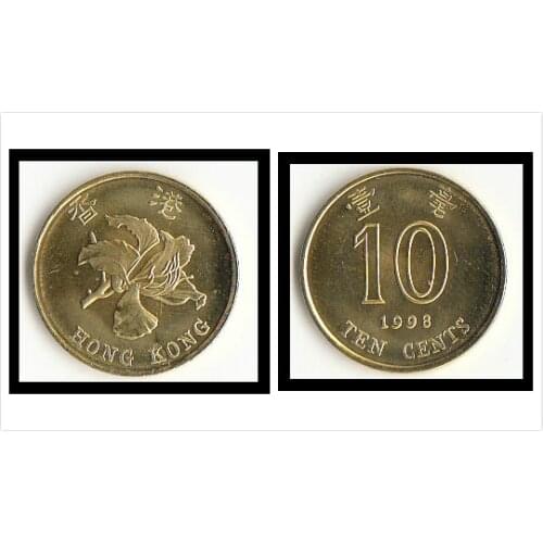 Hong Kong 10cents Coins Asia New Original Coin Unc Collectible Edition Real Rare Commemorative Random Year