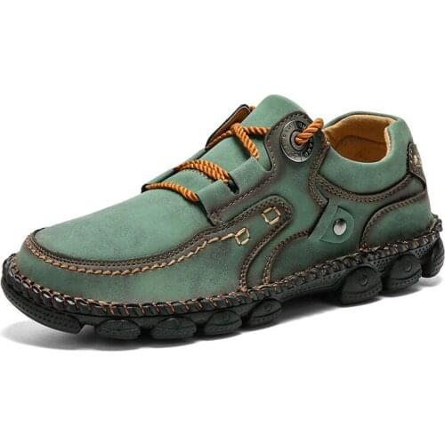 2020 New Comfortable Men Casual Shoes Loafers Men Shoes Quality Split Leather Mens Shoes Men Flats Moccasins Shoes Size 38-48