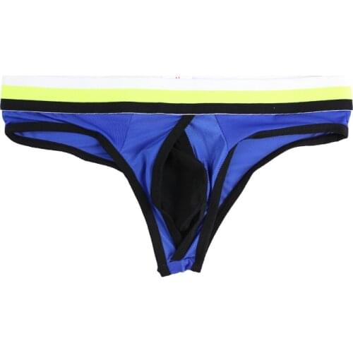 Mens Underwear Thong Sexy Male Nylon Mesh Briefs Cueca Gay G-String Jockstrap Convex Pants Sexy Men Underwear