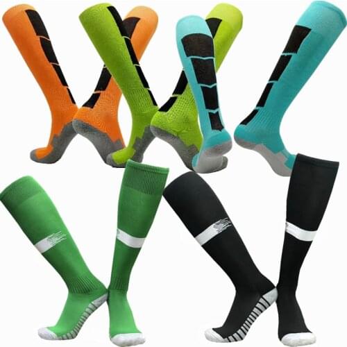 Men Women Sports Professional Football basketball Socks Knee-high Compression towel Breathable stocking Soccer Socks