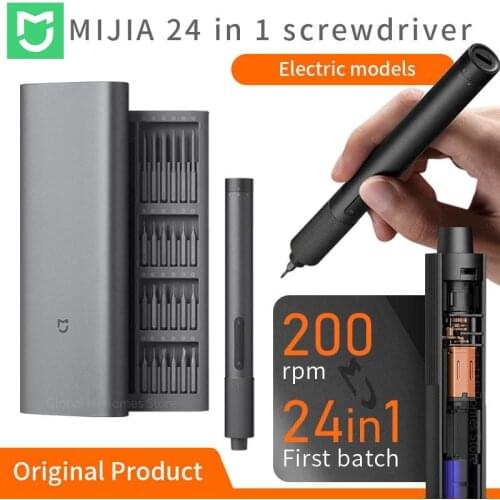 Xiaomi 24 in 1 Electric Precision Screwdriver Kit 2 Gear Torque Control 400 Screw 1 Type-C Rechargeable Magnetic Aluminum Case