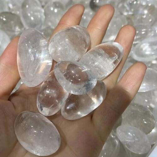 Natural Gem Stone White Crystal Cabochon Oval Clear CAB Beads for Jewelry