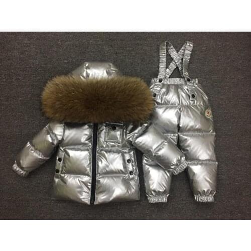 Pure color Childrens high-end thermal down jackets