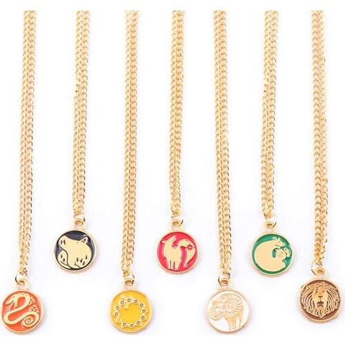 The Seven Deadly Sins Cosplay Necklace Meliodas Ban Fox Dragon Serpent Goat Anime Print Necklace Pendant Costume Accessory Prop