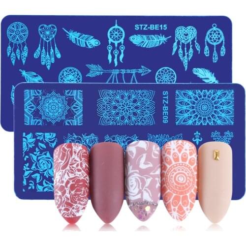 Nail Stamping Plates Big butterfly Pictures Nail Art Plate Stainless Steel Design Stamp Template for Printing Stencil Tools