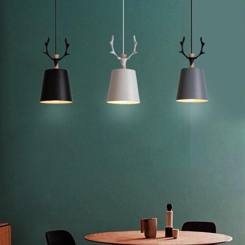 Modern Hanging Lampshade Pendant Light E27 Aluminum Antler Pendant Light for Art Fashion Home Decor Luminaire